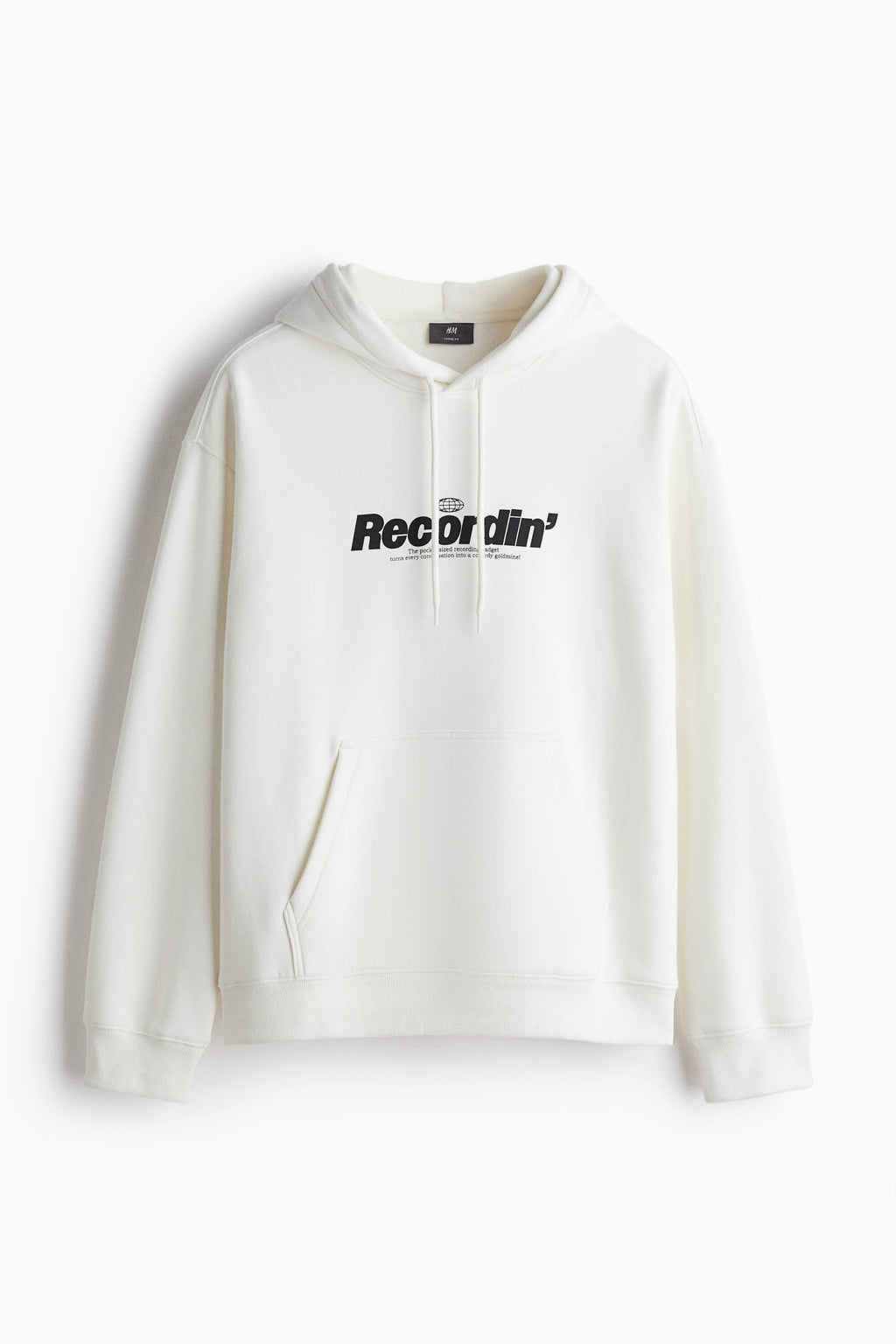 Recordin' Loose Fit Printed Hoodie