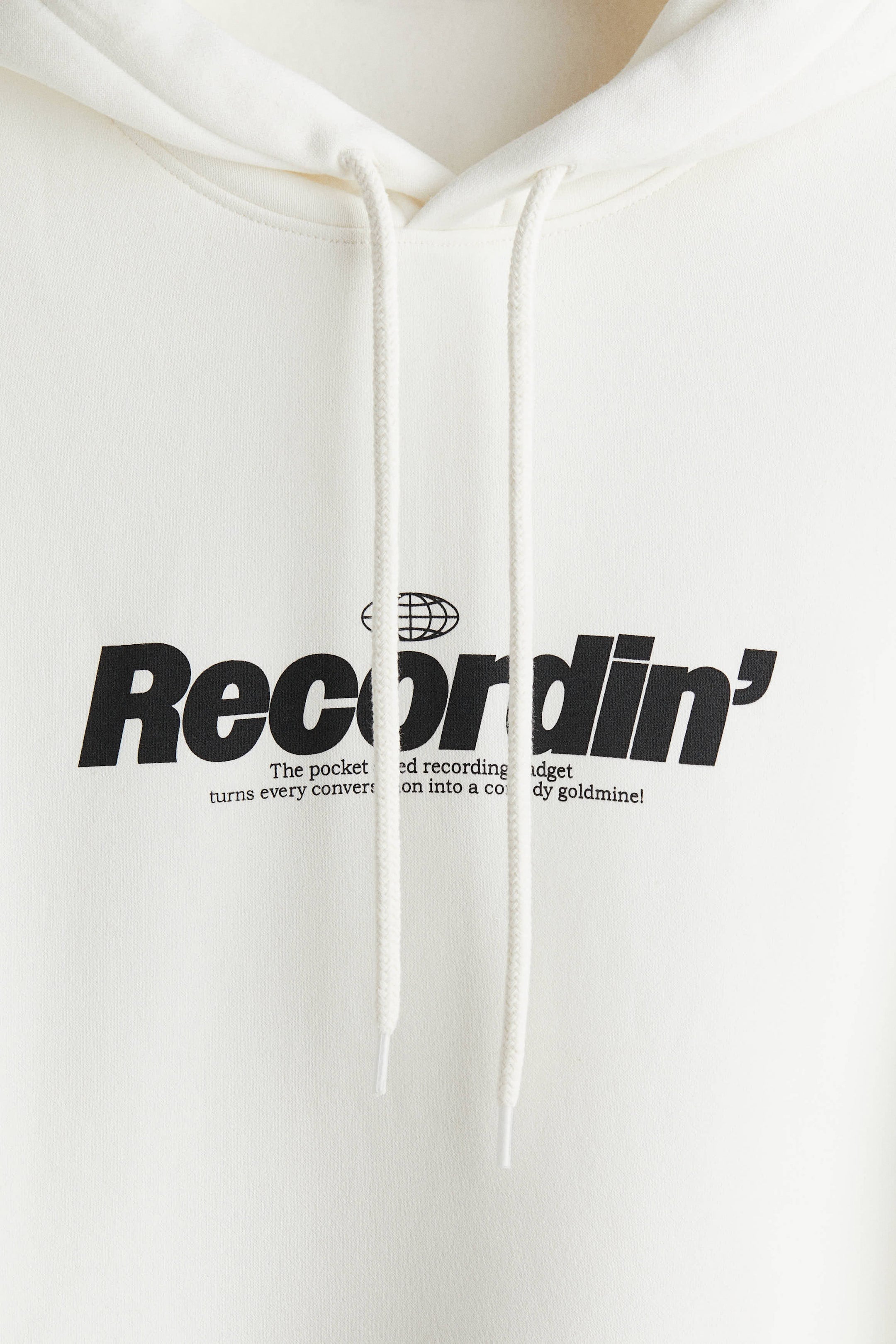 Recordin' Loose Fit Printed Hoodie