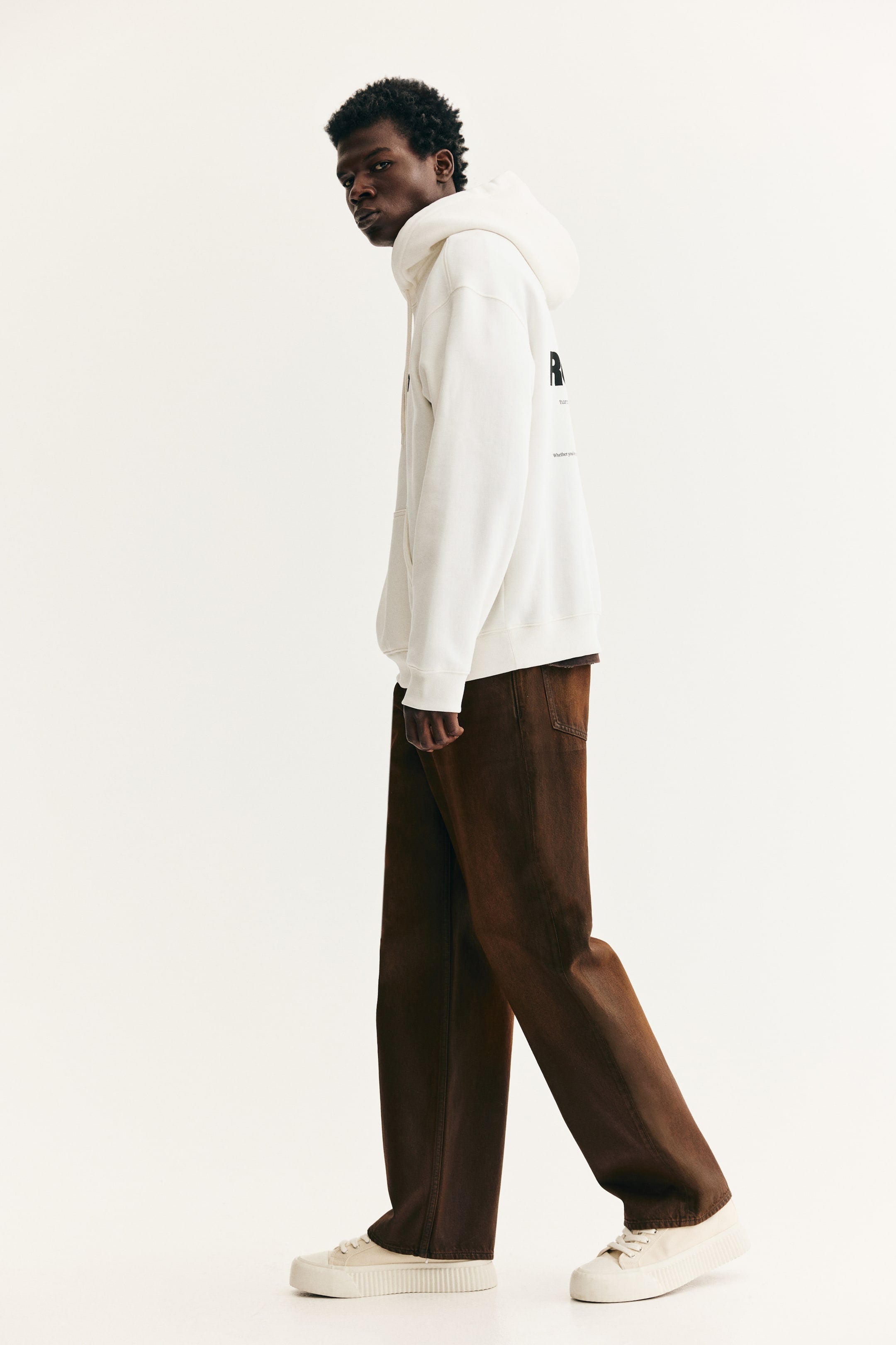 Recordin' Loose Fit Printed Hoodie