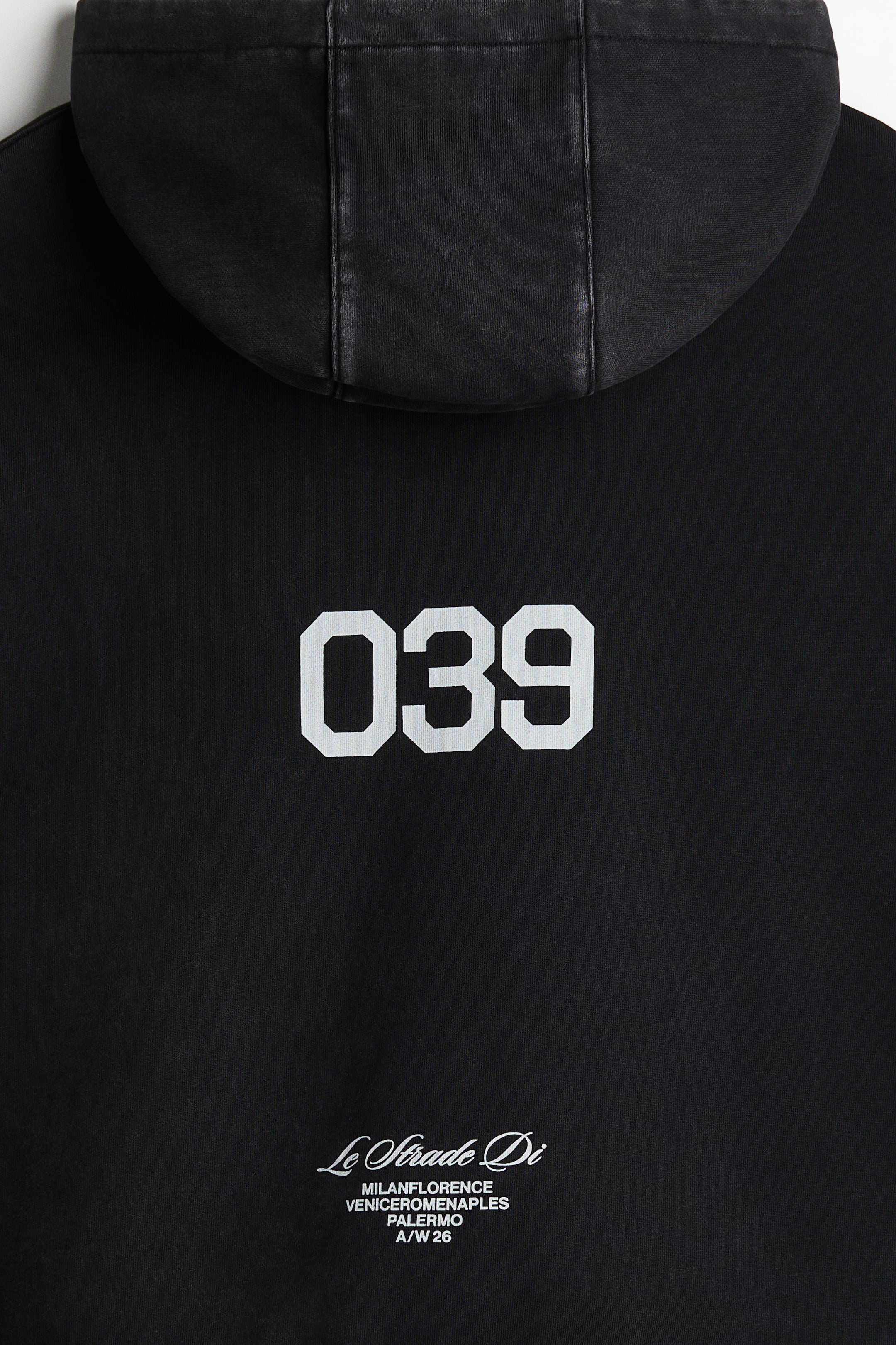 Oversized Fit Washed hoodie Le strade di