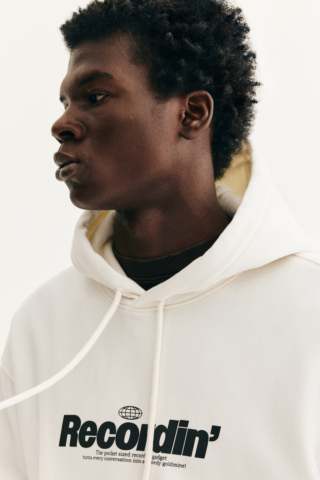 Recordin' Loose Fit Printed Hoodie